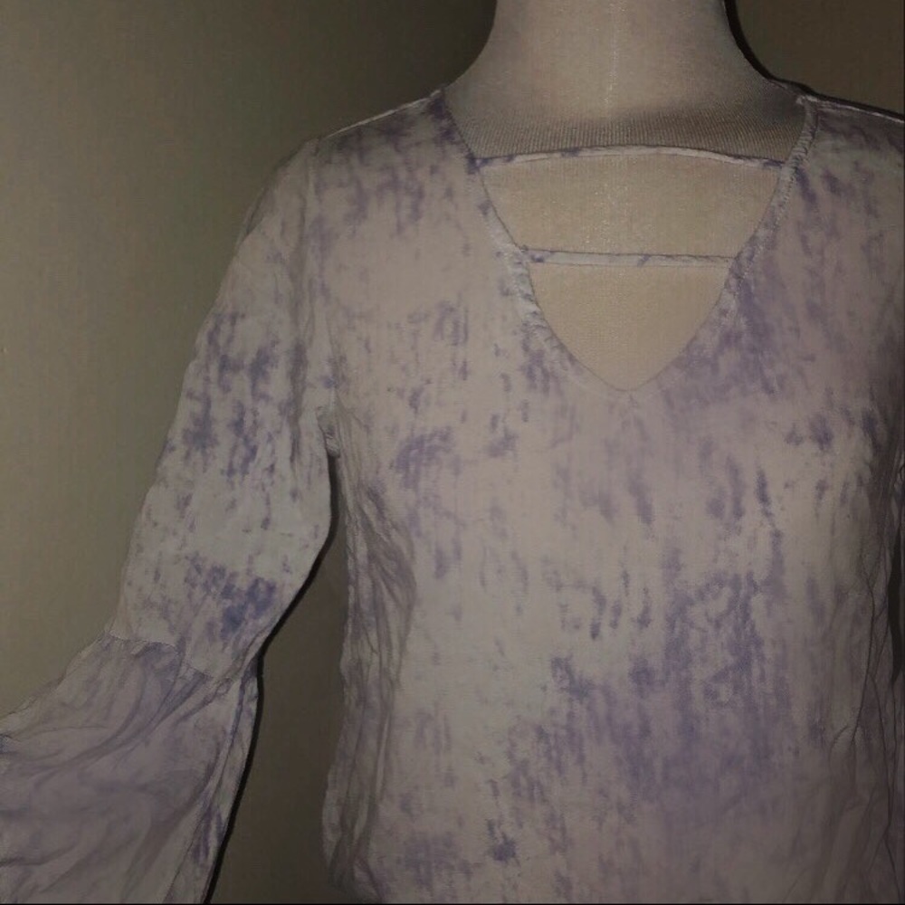 Lilac scattered print top